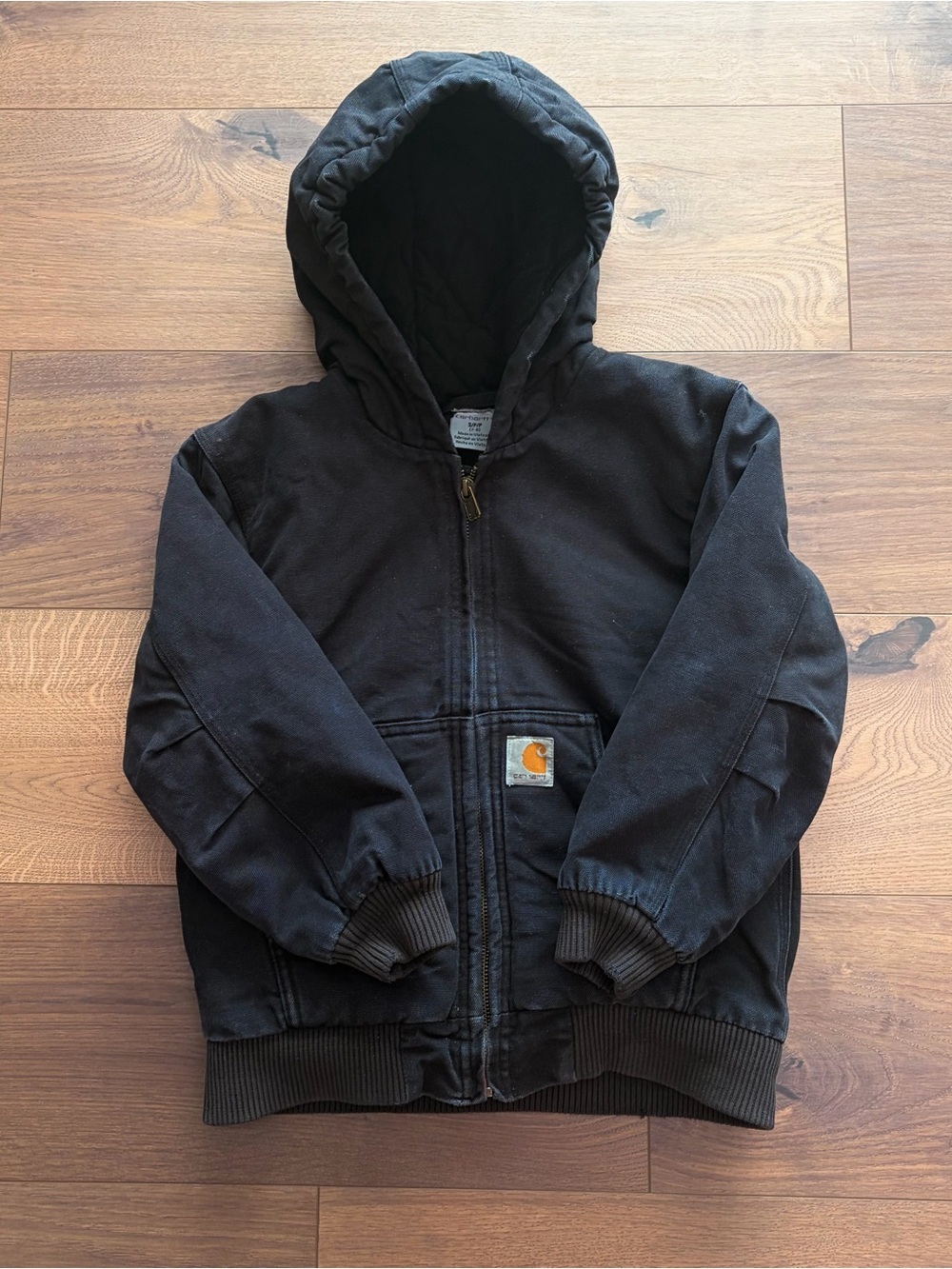Kids Carhartt Black Hooded Jacket